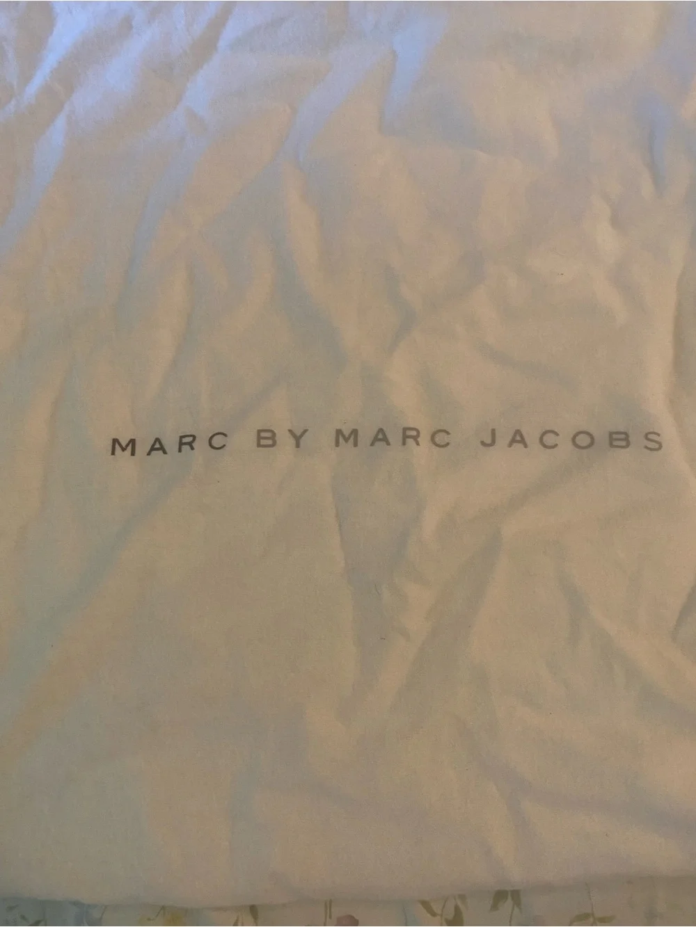 Marc by Marc Jacobs white Drawstring Dust Bag with Logo